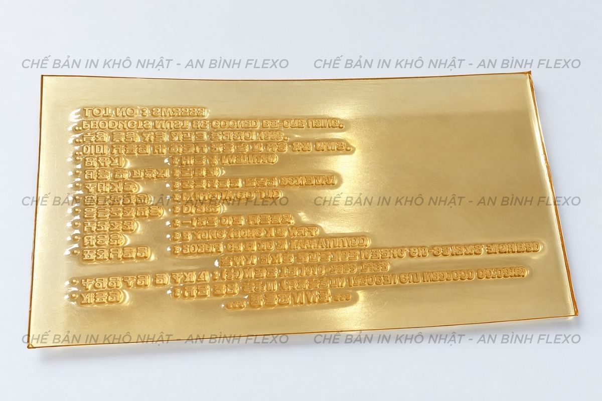 Bản In Polymer Chất Lượng, Lấy Nhanh Tại Tp.hcm Đơn Vị Gia Công Uy Tín