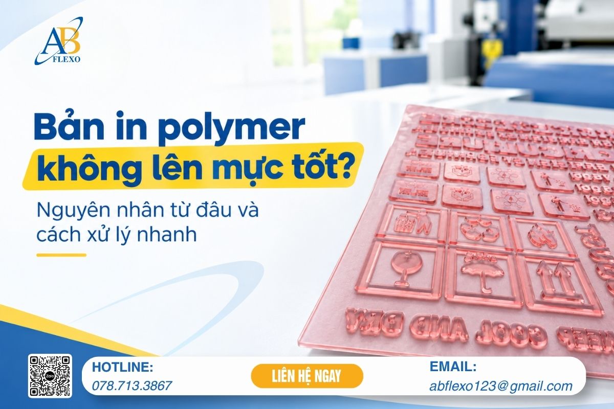 Bản in polymer không lên mực tốt? Nguyên nhân từ đâu và cách xử lý nhanh